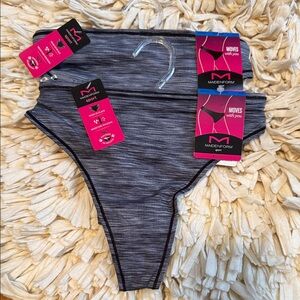 Maidenform Heathered Gray Sport 2 Bikini thong bundle